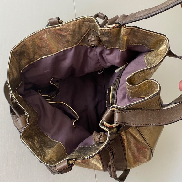 KOOBA Parker Golden Metallic Hobo Shoulder Bag O/S - Picture 3 of 15